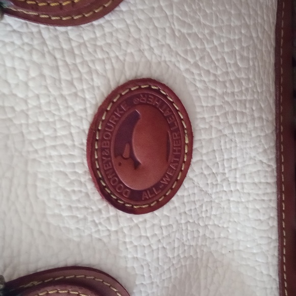 Vintage Bone and Brown All Leather Dooney & Burke - Picture 2 of 11